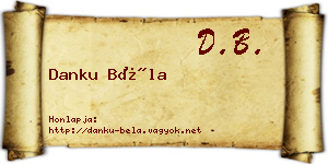 Danku Béla névjegykártya