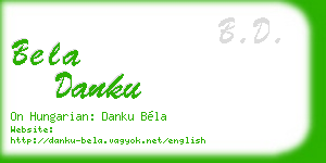 bela danku business card